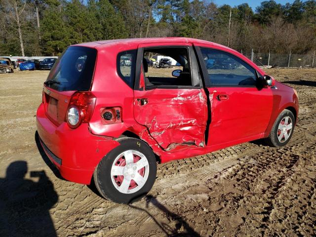 KL1TD66E49B358508 - 2009 CHEVROLET AVEO LS RED photo 3