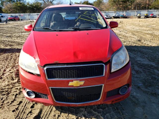 KL1TD66E49B358508 - 2009 CHEVROLET AVEO LS RED photo 5