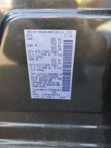 5N1AL0MM4EC526691 - 2014 INFINITI QX60 GREEN photo 13