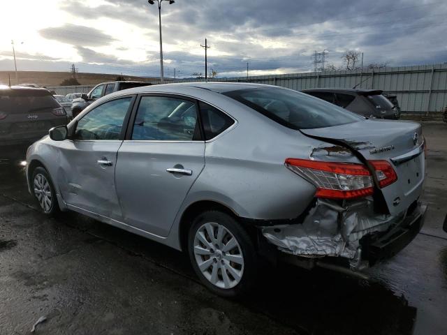 1N4AB7AP3DN906502 - 2013 NISSAN SENTRA S SILVER photo 2