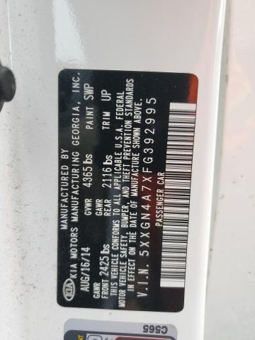 5XXGN4A7XFG392995 - 2015 KIA OPTIMA EX WHITE photo 12