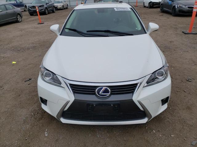 JTHKD5BH0E2195590 - 2014 LEXUS CT 200 WHITE photo 5