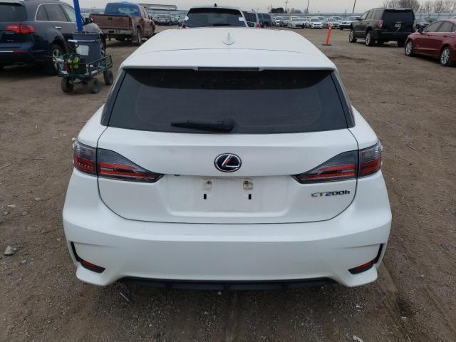 JTHKD5BH0E2195590 - 2014 LEXUS CT 200 WHITE photo 6