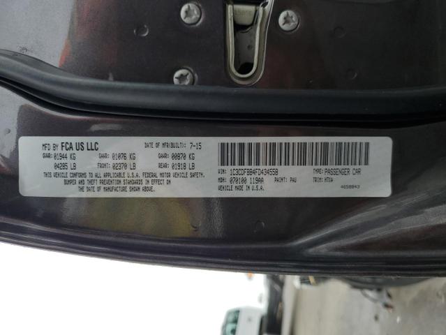 1C3CDFBB4FD434558 - 2015 DODGE DART SXT رمادي صورة 12