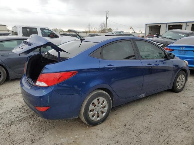 KMHCT4AE7GU076335 - 2016 HYUNDAI ACCENT SE BLUE photo 3