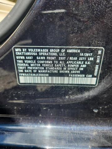 1VWAA7A38JC008296 - 2018 VOLKSWAGEN PASSAT S BLACK photo 13