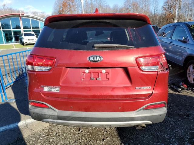 5XYPHDA13HG280699 - 2017 KIA SORENTO EX RED photo 6