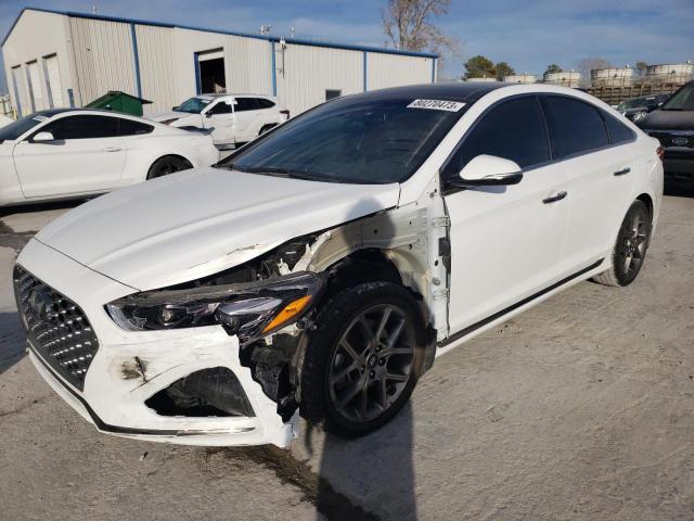 5NPE34AB2KH797944 - 2019 HYUNDAI SONATA LIMITED TURBO WHITE photo 1