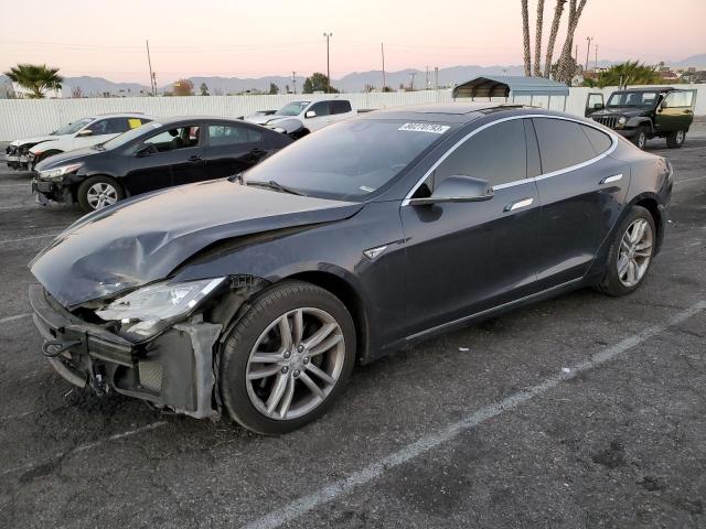 5YJSA1E11FF113821 - 2015 TESLA MODEL S Մոխրագույն լուսանկար 1