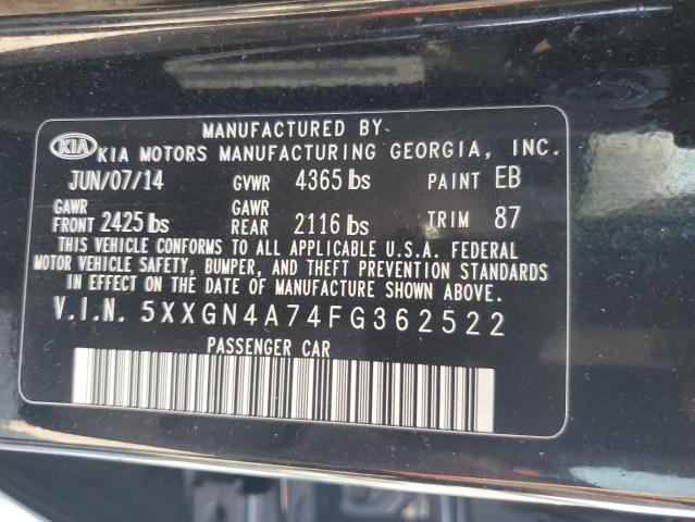 5XXGN4A74FG362522 - 2015 KIA OPTIMA EX 黑色 照片 12