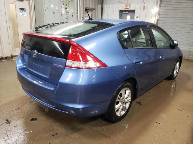 JHMZE2H77AS014570 - 2010 HONDA INSIGHT EX BLUE photo 3