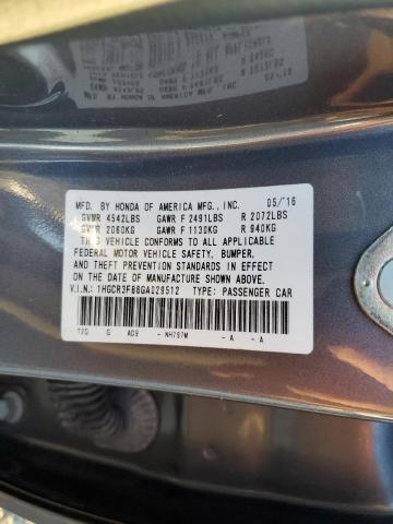 1HGCR3F86GA029512 - 2016 HONDA ACCORD EXL GRAY photo 13