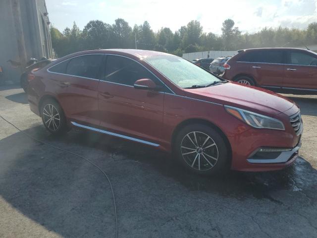 5NPE34AF2FH060607 - 2015 HYUNDAI SONATA SPORT RED photo 4