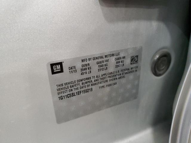 1G11C5SL1EF159218 - 2014 CHEVROLET MALIBU 1LT Gümüş foto 12
