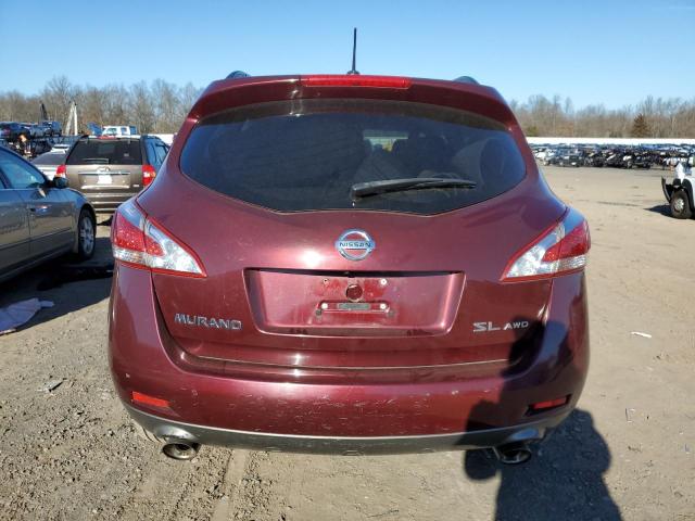 JN8AZ1MW2BW162201 - 2011 NISSAN MURANO S BURGUNDY photo 6