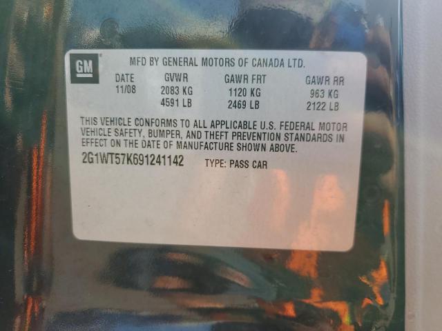 2G1WT57K691241142 - 2009 CHEVROLET IMPALA 1LT 黑色 照片 13