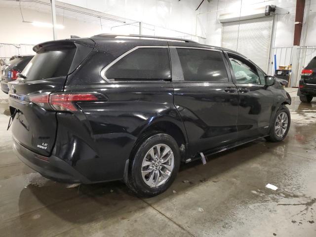 5TDKRKECXMS057547 - 2021 TOYOTA SIENNA LE BLACK photo 3