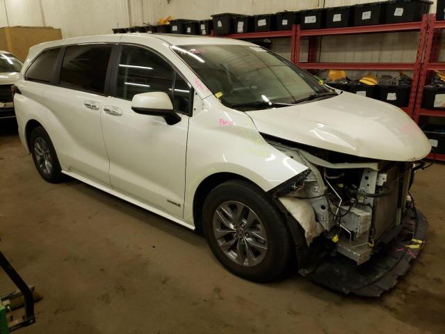 5TDYSKFC9MS022754 - 2021 TOYOTA SIENNA XLE CREAM photo 4