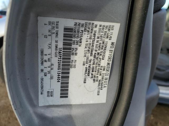 1FAFP52U44G134404 - 2004 FORD TAURUS LX SILVER photo 12