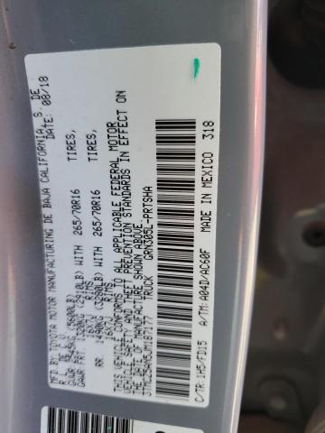 3TMCZ5AN5JM187177 - 2018 TOYOTA TACOMA DOUBLE CAB رمادي صورة 13