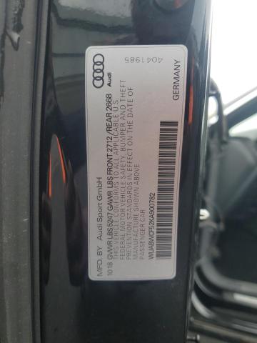 WUABWCF52KA900782 - 2019 AUDI RS5 შავი ფოტო 12