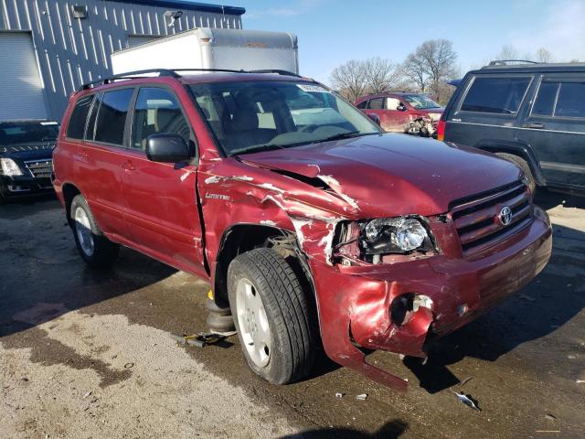 JTEEP21A840036959 - 2004 TOYOTA HIGHLANDER RED photo 4