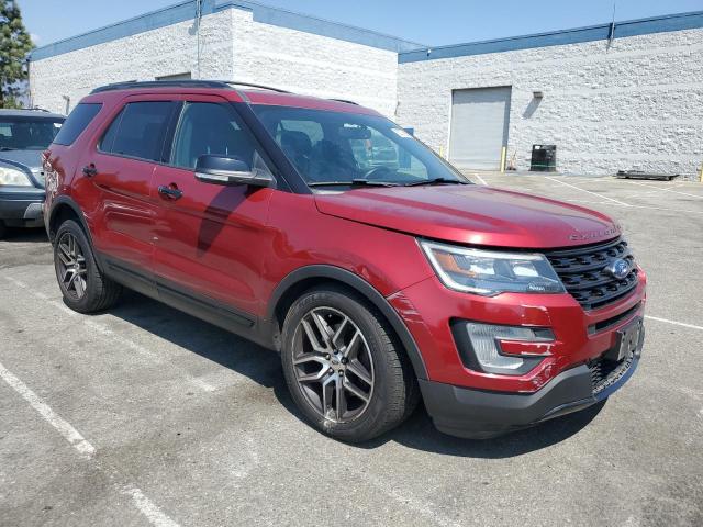 1FM5K8GT6HGD55283 - 2017 FORD EXPLORER SPORT BURGUNDY photo 4