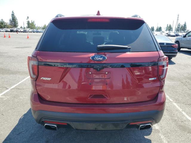 1FM5K8GT6HGD55283 - 2017 FORD EXPLORER SPORT BURGUNDY photo 6