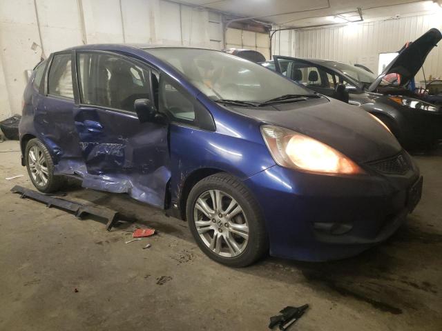 JHMGE8H48AS009281 - 2010 HONDA FIT SPORT BLUE photo 4