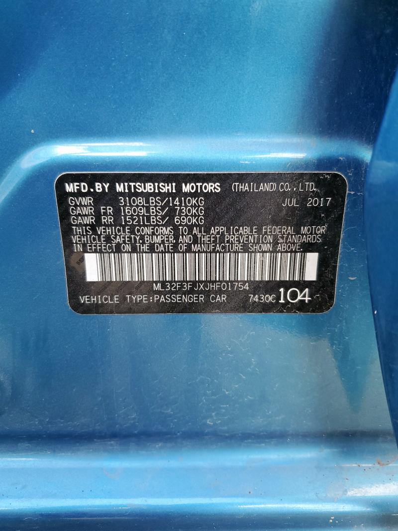 ML32F3FJXJHF01754 - 2018 MITSUBISHI MIRAGE G4 ES 蓝色 照片 12