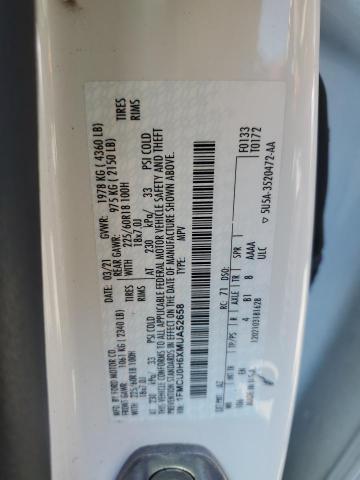 1FMCU0H6XMUA52658 - 2021 FORD ESCAPE SEL WHITE photo 12