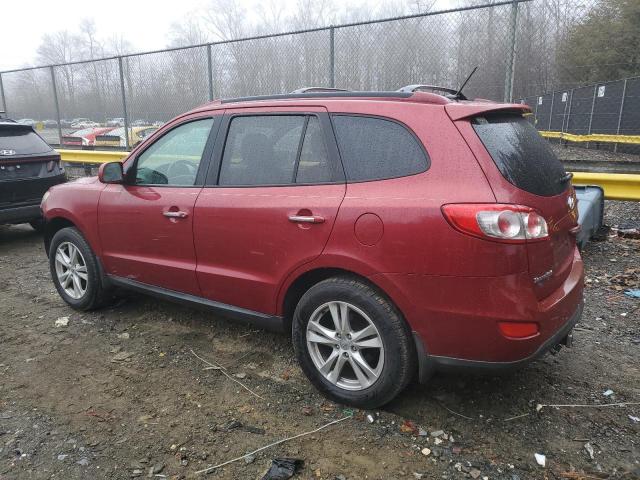 5XYZK4AG8CG129042 - 2012 HYUNDAI SANTA FE LIMITED RED photo 2