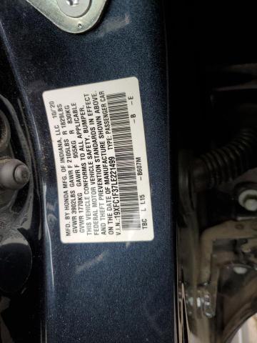 19XFC1F37LE221499 - 2020 HONDA CIVIC EX CHARCOAL photo 12