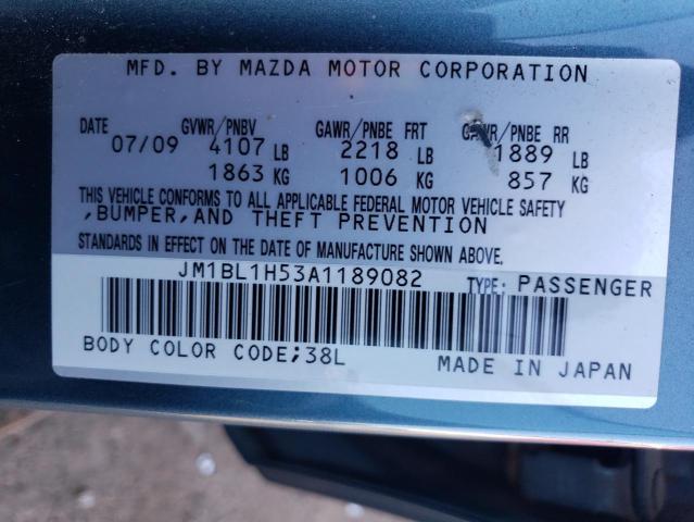 JM1BL1H53A1189082 - 2010 MAZDA 3 S BLUE photo 12