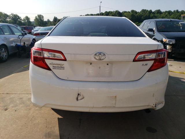 4T4BF1FK0CR204236 - 2012 TOYOTA CAMRY BASE WHITE photo 6