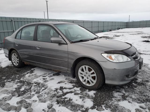 2HGES16695H013089 - 2005 HONDA CIVIC LX GRAY photo 4