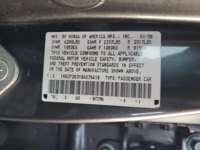 1HGCP26318A076419 - 2008 HONDA ACCORD LX GRAY photo 13