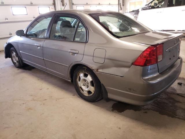 JHMES966X4S002668 - 2004 HONDA CIVIC HYBRID GRAY photo 2