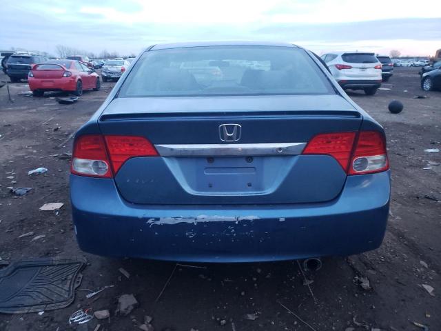 2HGFA16619H500333 - 2009 HONDA CIVIC LX-S BLUE photo 6