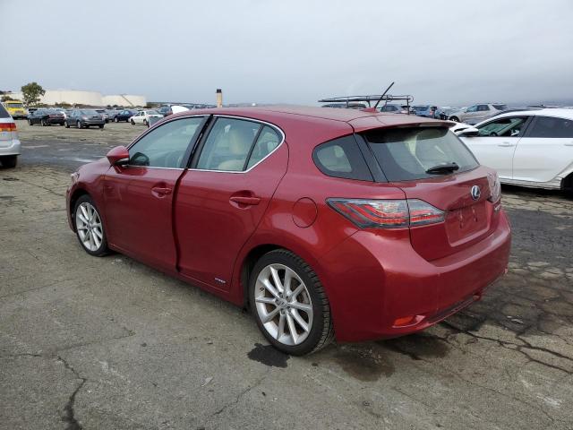 JTHKD5BH2C2092457 - 2012 LEXUS CT 200 RED photo 2