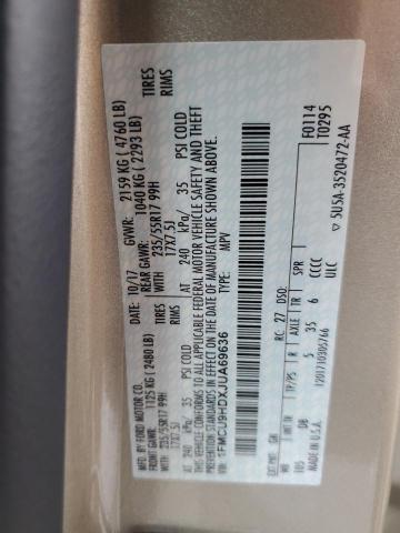 1FMCU9HDXJUA69636 - 2018 FORD ESCAPE SEL Алтын фото 13