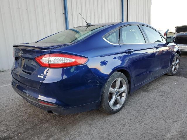 3FA6P0HD9ER129669 - 2014 FORD FUSION SE BLUE photo 3