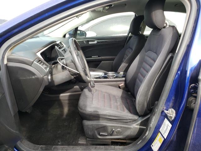 3FA6P0HD9ER129669 - 2014 FORD FUSION SE BLUE photo 7