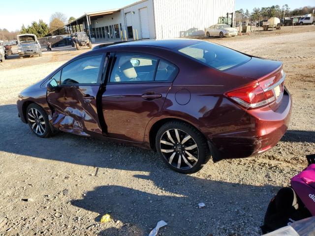 19XFB2F90EE056914 - 2014 HONDA CIVIC EXL BURGUNDY photo 2