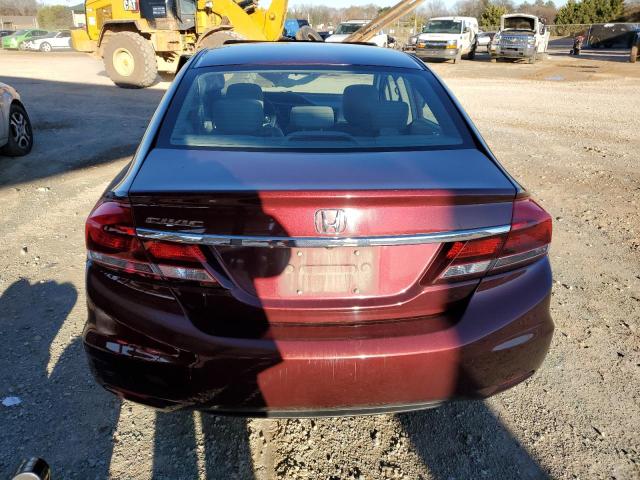 19XFB2F90EE056914 - 2014 HONDA CIVIC EXL ბურგუნდია ფოტო 6
