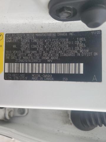 2T2HA31U16C099537 - 2006 LEXUS RX 330 WHITE photo 13