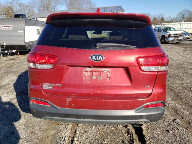 5XYPGDA5XHG292936 - 2017 KIA SORENTO LX RED photo 6