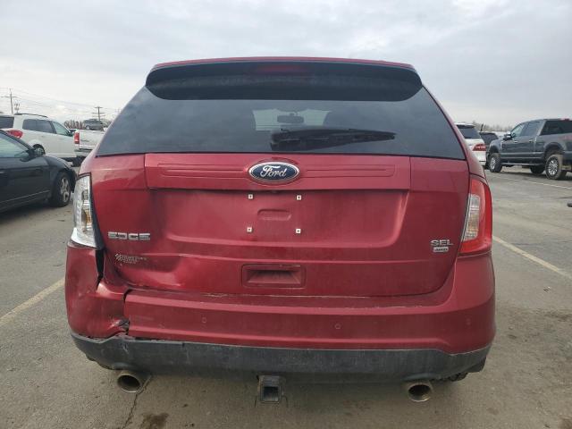 2FMDK4JC4EBA25075 - 2014 FORD EDGE SEL RED photo 6