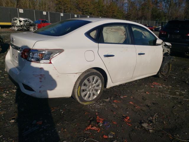 3N1AB7APXKY358365 - 2019 NISSAN SENTRA S WHITE photo 3