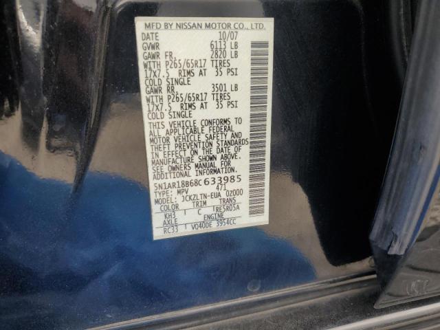 5N1AR18B68C633985 - 2008 NISSAN PATHFINDER S Qara foto 12